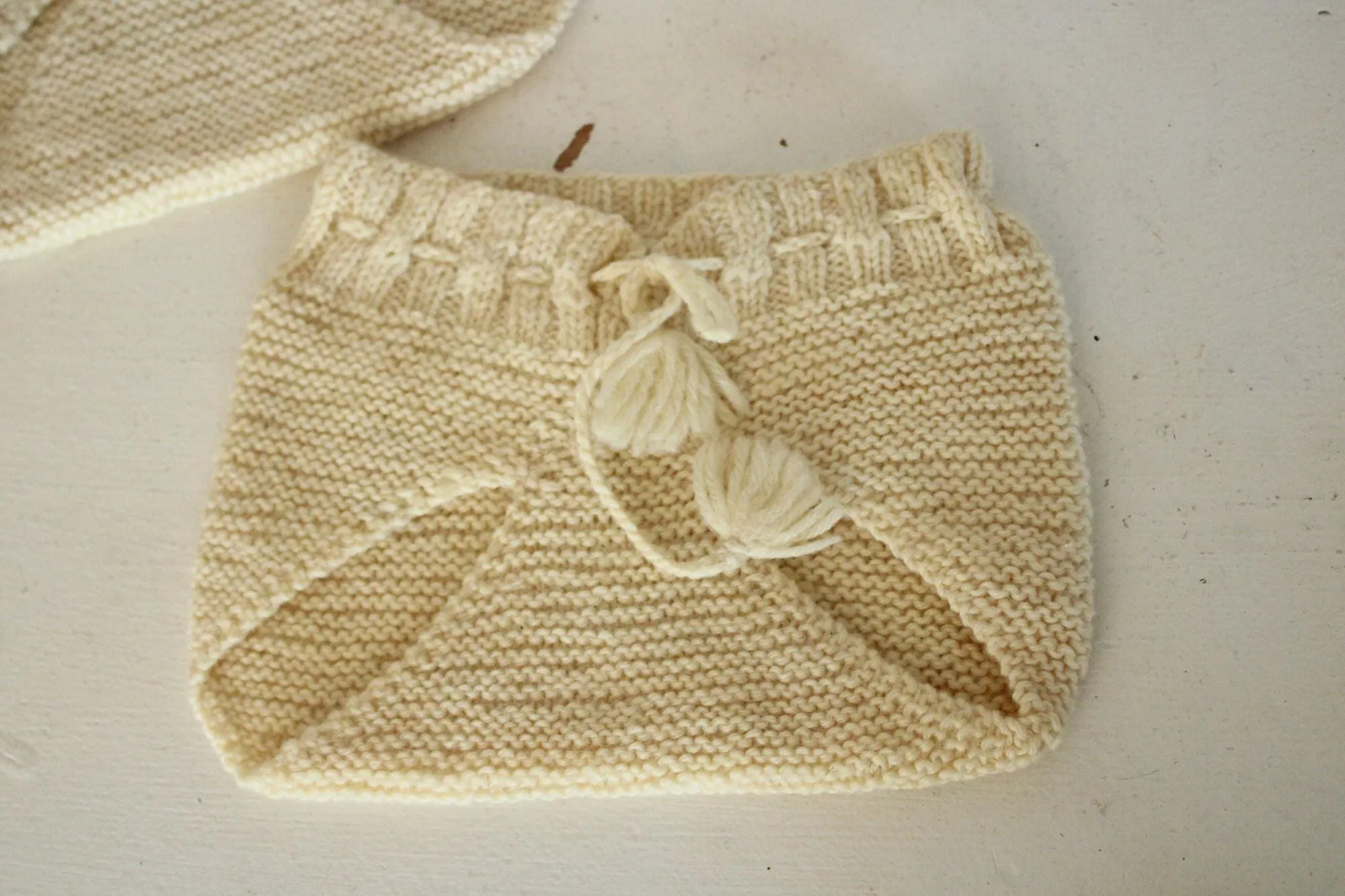 Vintage 1900s Ivory Knit Baby Diaper Covers