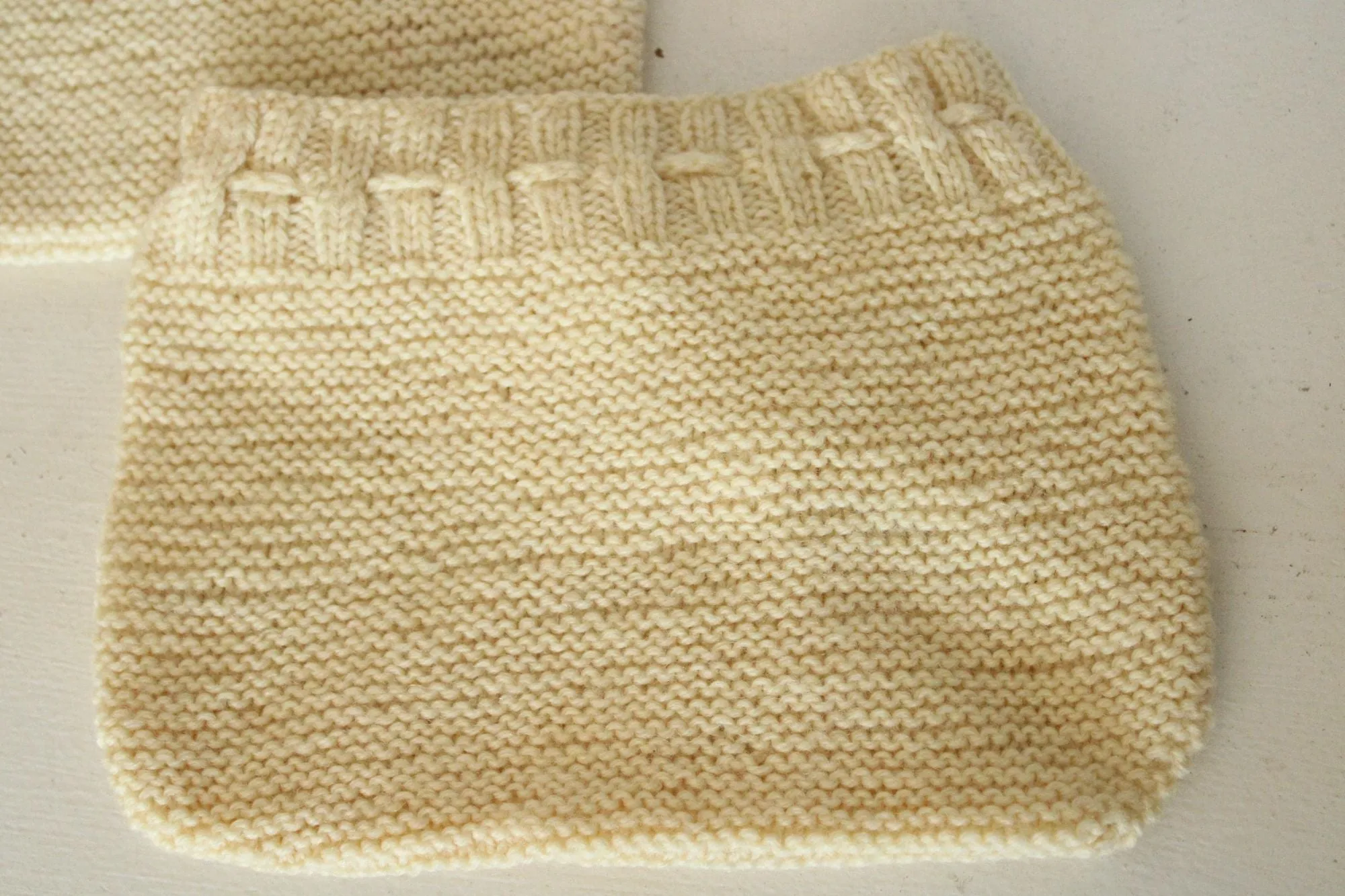 Vintage 1900s Ivory Knit Baby Diaper Covers