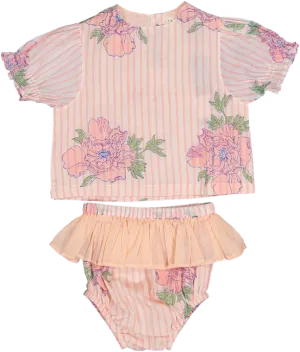 WHOOPI CUSTOM BABY SET-Peach Lily